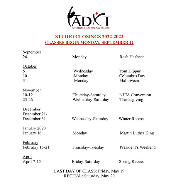 Studio Calendar dancextensions